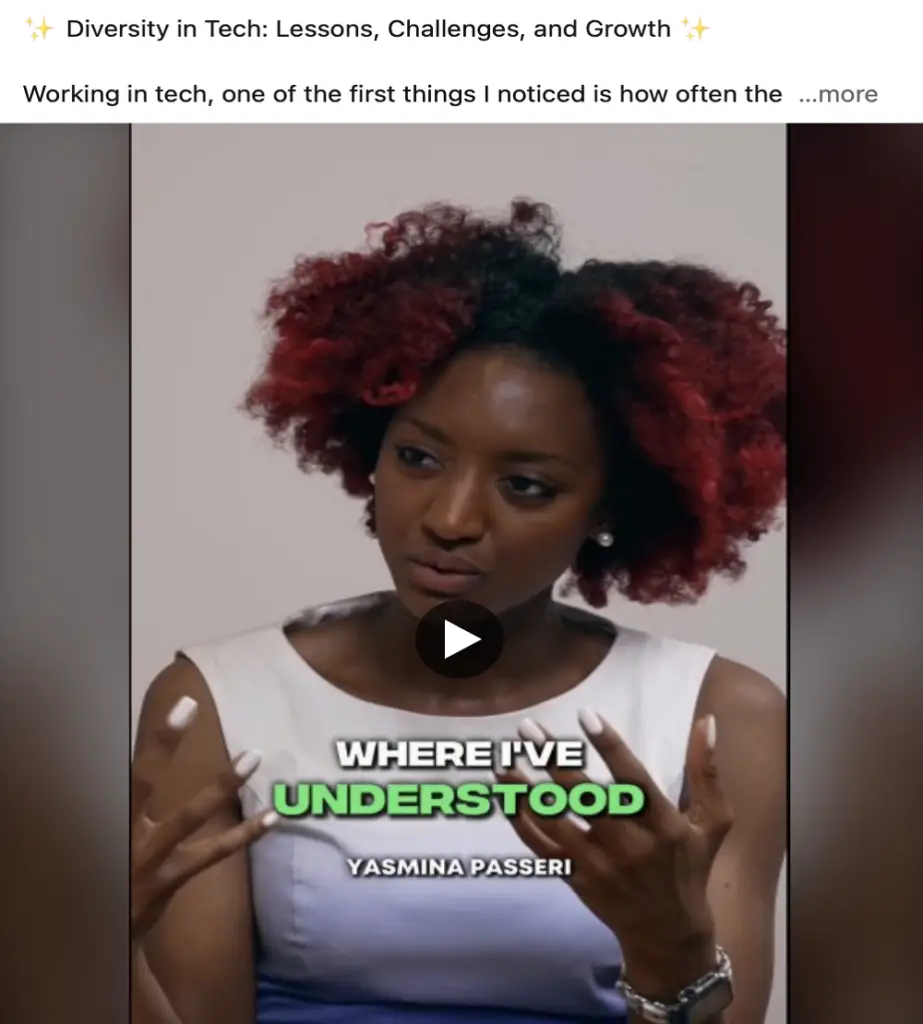 Yasmina Passeri in an interview discussing leadership, digital transformation, and amplifying underrepresented voices 2.
